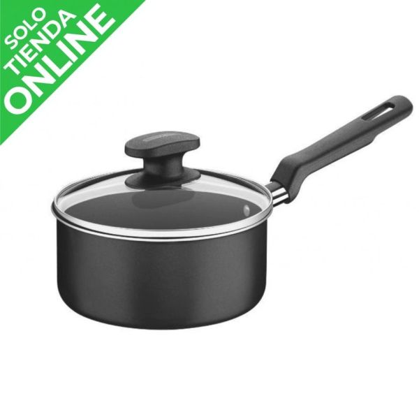 CACEROLA CON MANGO LORETO TRAMONTINA NEGRA 16CM T203831