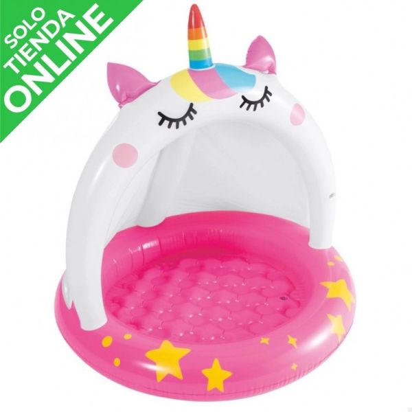PISCINA UNICORNIO INFLABLE INTEX 102X102CM - 45L - I58438