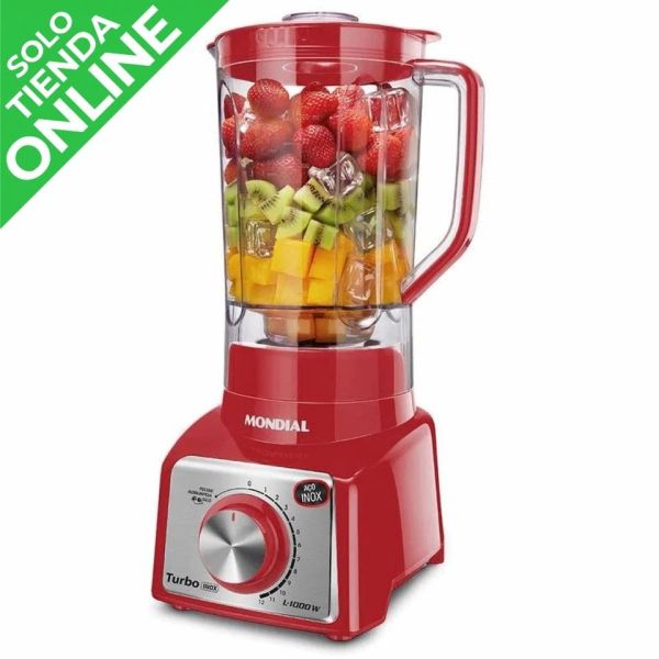 LICUADORA MONDIAL TURBO INOX RED 12 VELOCIDADES - 3,0L - 1000W