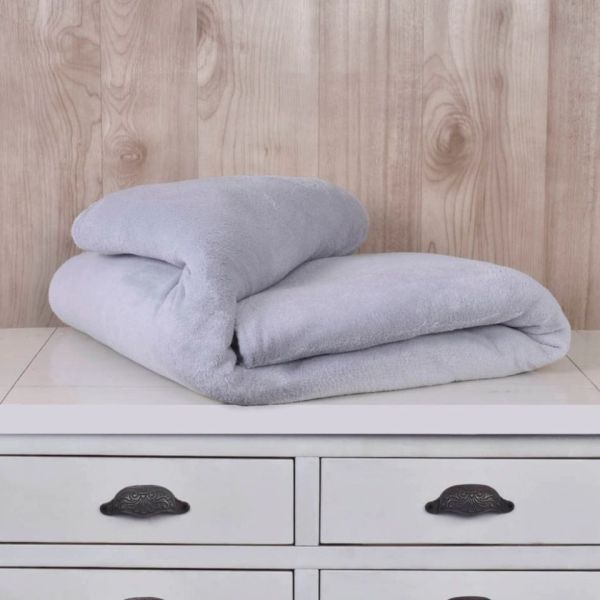 MANTA PILAR SOFT 180X240 GRIS