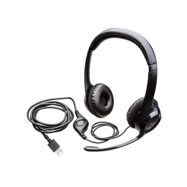 Auriculares  Logitech Headset H340, De diadema, Con cable, Conexión USB  2.0, Micrófono, Negro