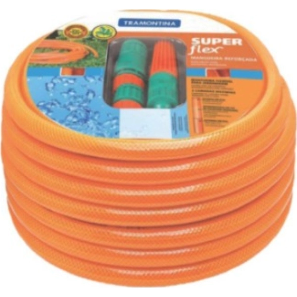 TUPI S.A. - KIT DE MANGUERA TRAMONTINA SUP. FLEX. NARANJA X 25 METROS ...