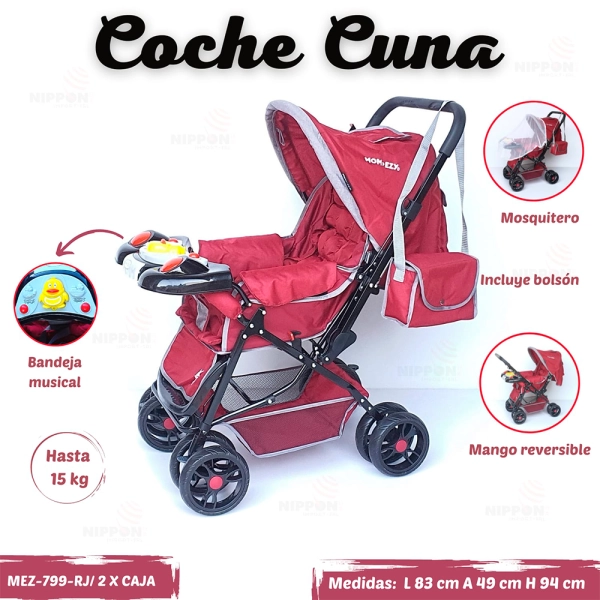 Carrito para bebé Mom EZY c/ juguete musical bolso y mosquitero -  ivan1aguero - ID 1012803