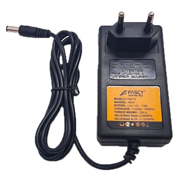 CARGADOR DE BATERÍA FASCY FA8118R02 12V 