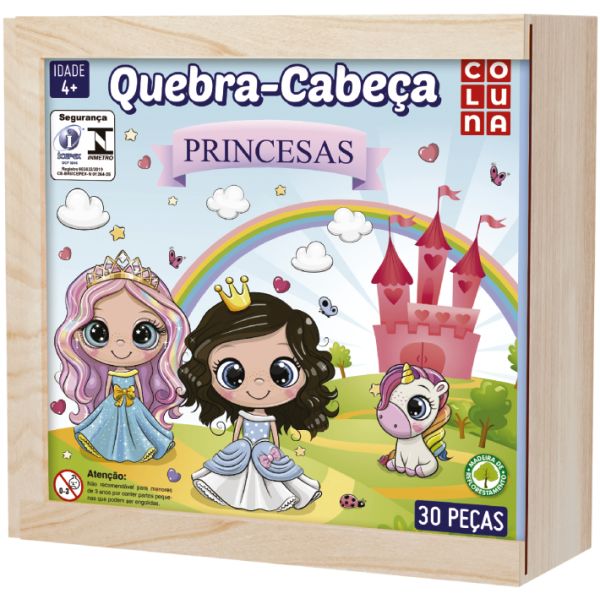 ROMPECABEZAS PRINCESA 30 PZS MADERA EN CJ COLUNA