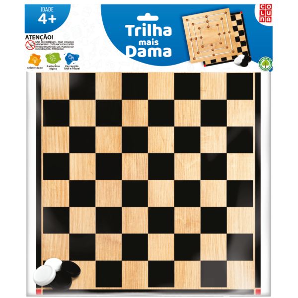 JUEGO TABLERO DAMA Y TRILHA EN BOLSA PLAST COLUNA