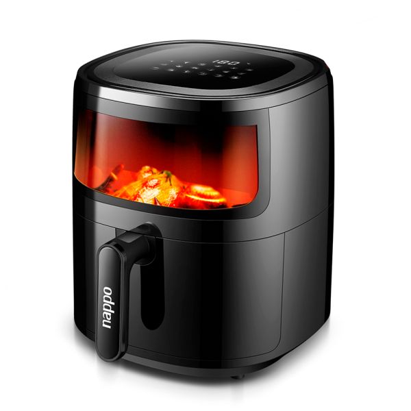 FREIDORA AIR FRYER DIGITAL NAPPO SIN ACEITE 5,7L NEF-129 C/ VISOR BK 1500W