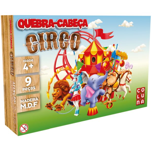 ROMPECABEZAS CIRCO 9 PZS DE MADERA EN CJ COLUNA