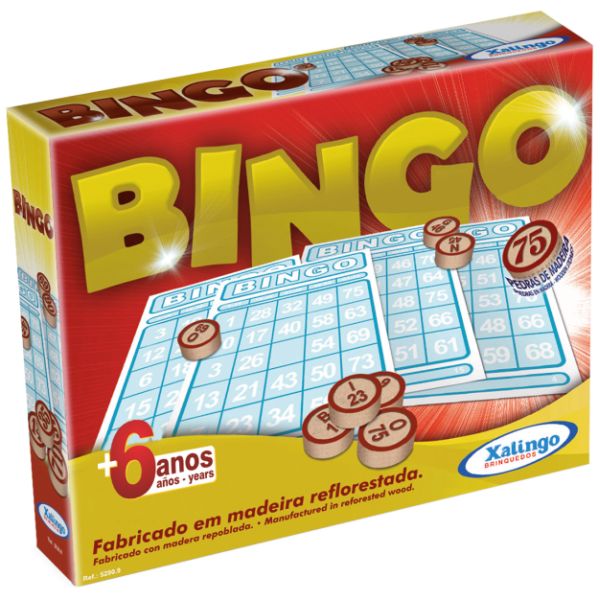 BINGO - PIEDRAS DE MADERA Y CARTONES XALINGO