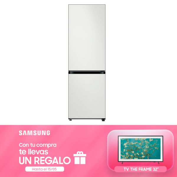 HELADERA SAMSUNG 328L BESPOKE FREEZER INF C/SPACE MAX WHITE RB33A307012/EY-G