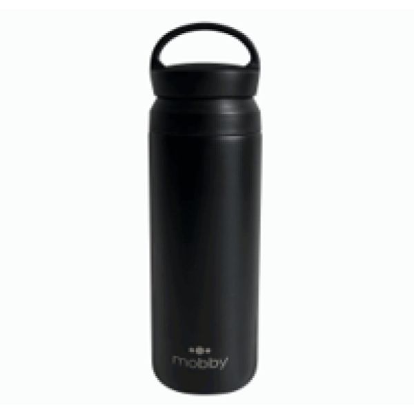 BOTELLA DEPORTIVA 500ML C/FILTRO NEGRO MOBBY 600003-01