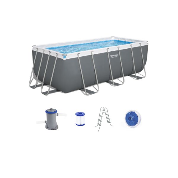 PISCINA RECTANGULAR POWER STEEL BESTWAY 56456 8.124LTS