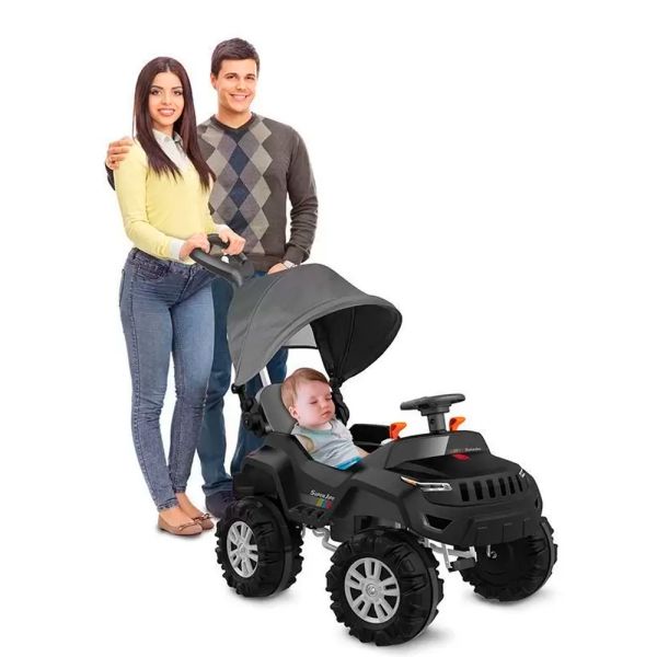 SUPERJIPE A PEDAL RECLINABLE CON CAPOTA NEGRO 587