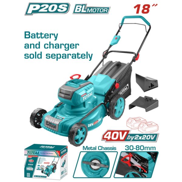 CORTA PASTO A BATERIA 20V+20V BL SIN BAT TOTAL TLMLI20185 