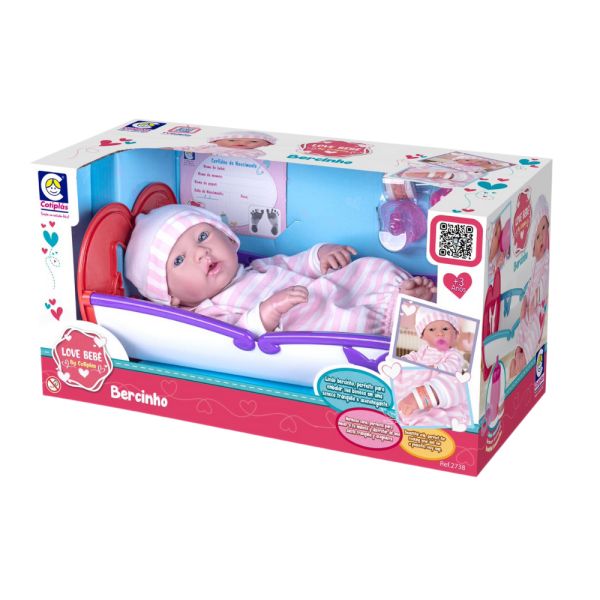 MUÑECA COTIPLAS LOVE BEBE CON CUNA REF. 2738