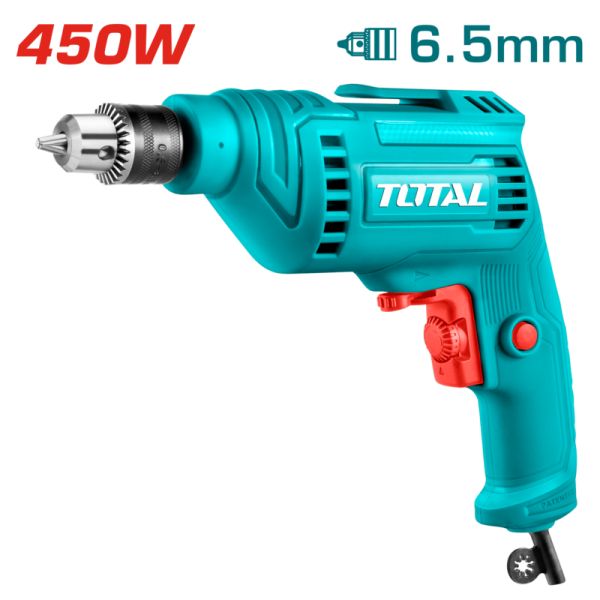 TALADRO ATORN 450W 6.5MM TOTAL TD45656 