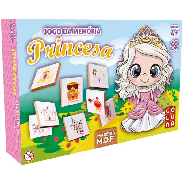 JUEGO MEMORIA PRINCESAS 40PZS DE MADERA EN CJ COLUNA