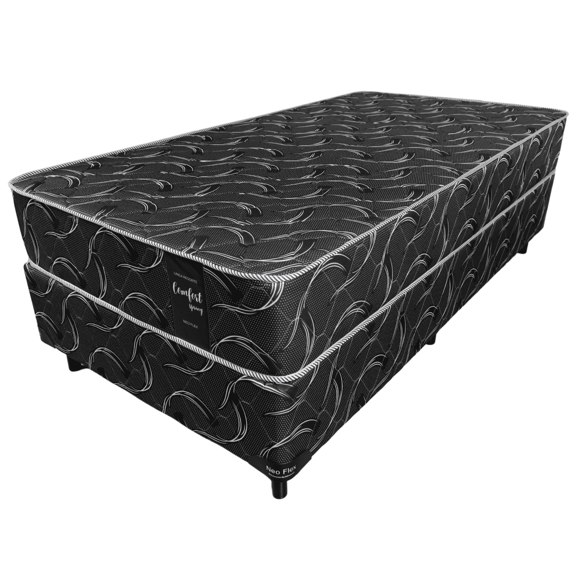 CAMA NEOFLEX 80X190X25 CONFORT SPRING NEGRO