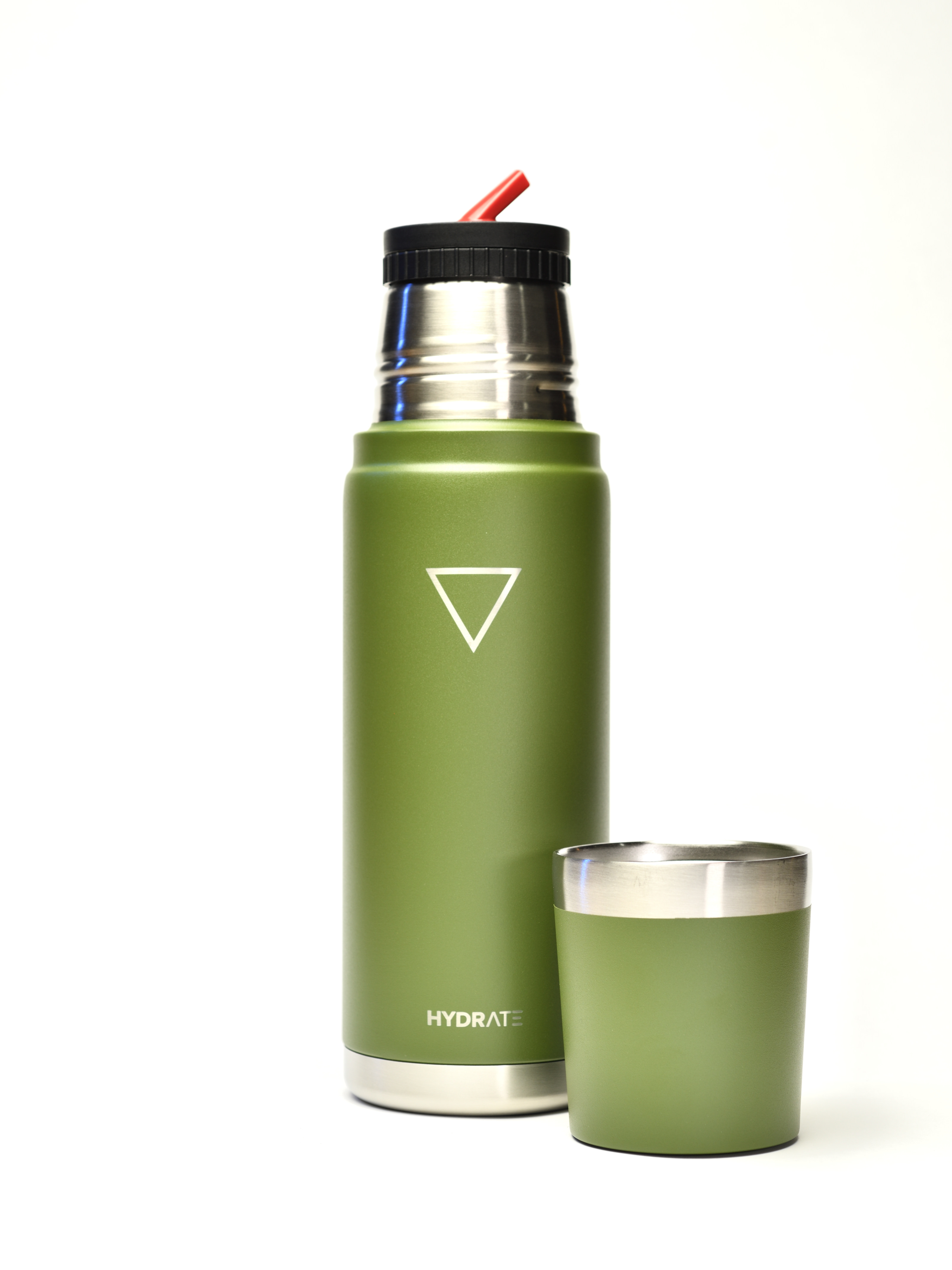 TERMO HYDRATE MATE 915 ML VERDE MILITAR CON PICO