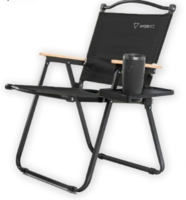 SILLA CAMPING HYDRATE COLOR NEGRO CON MESA