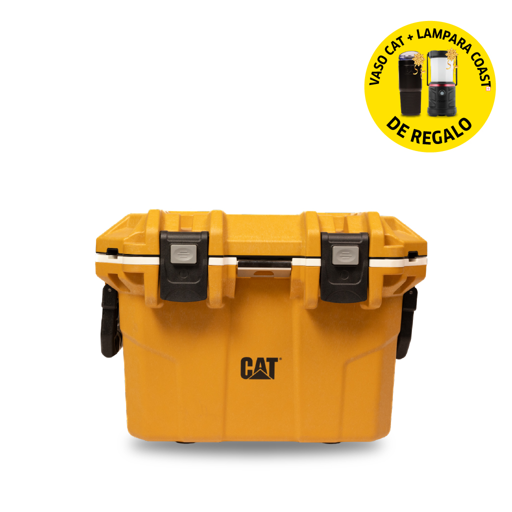 CONSERVADORA CAT 30L + VASO TÉRMICO CAT 1L Y LINTERNA COAST EAL25
