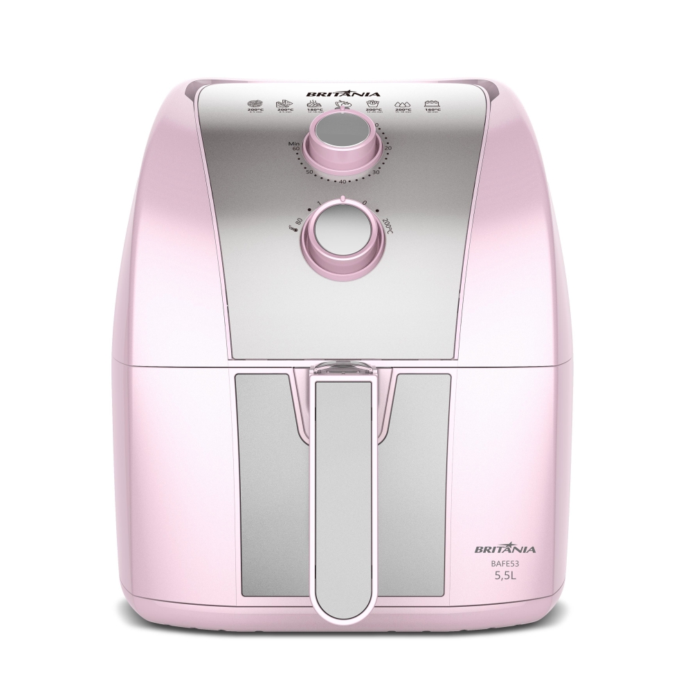 FREIDORA AIR FRYER BRITANIA 5,5L COLOR ROSA BAFE53