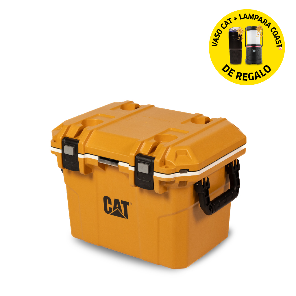 CONSERVADORA CAT 50L + VASO TÉRMICO CAT 1L Y LINTERNA COAST EAL25