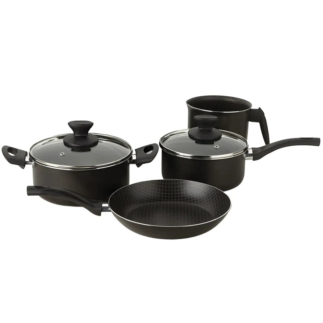 SET DE COOCION 4 PIEZAS MULTIFLON GOURMET SARTEN 24/ HERVIDOR 12/ OLLA 18/ CACEROLA 22