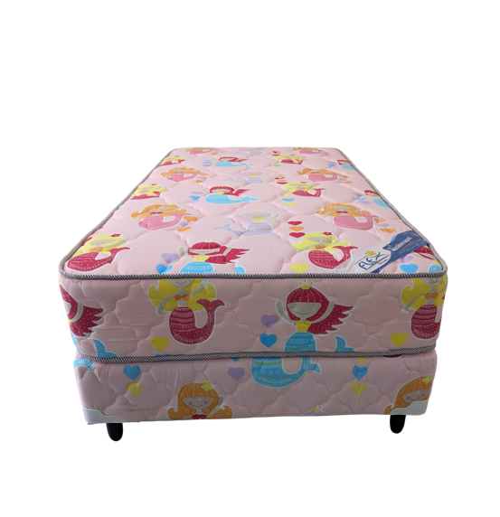 CAMA INMAPOL 100X190 FLEX NEO INFANTIL ROSADO DISEÑO SIRENITA