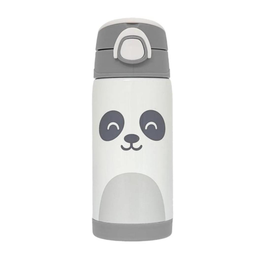 BOTELLA TERMICA DE DOBLE PARED 400ML C/PAJITA C/DISEÑO PANDA BUB18063