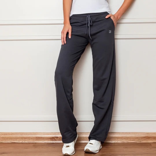 PANTALON KALUA BASICO DE MOLETON  GRIS OSCURO TALLE XG REF P136GRO