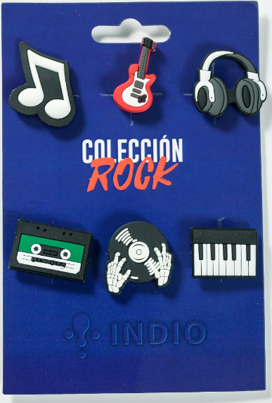 SET DE 6 PINES COLECCION ROCK INDIO + PERFORADORA