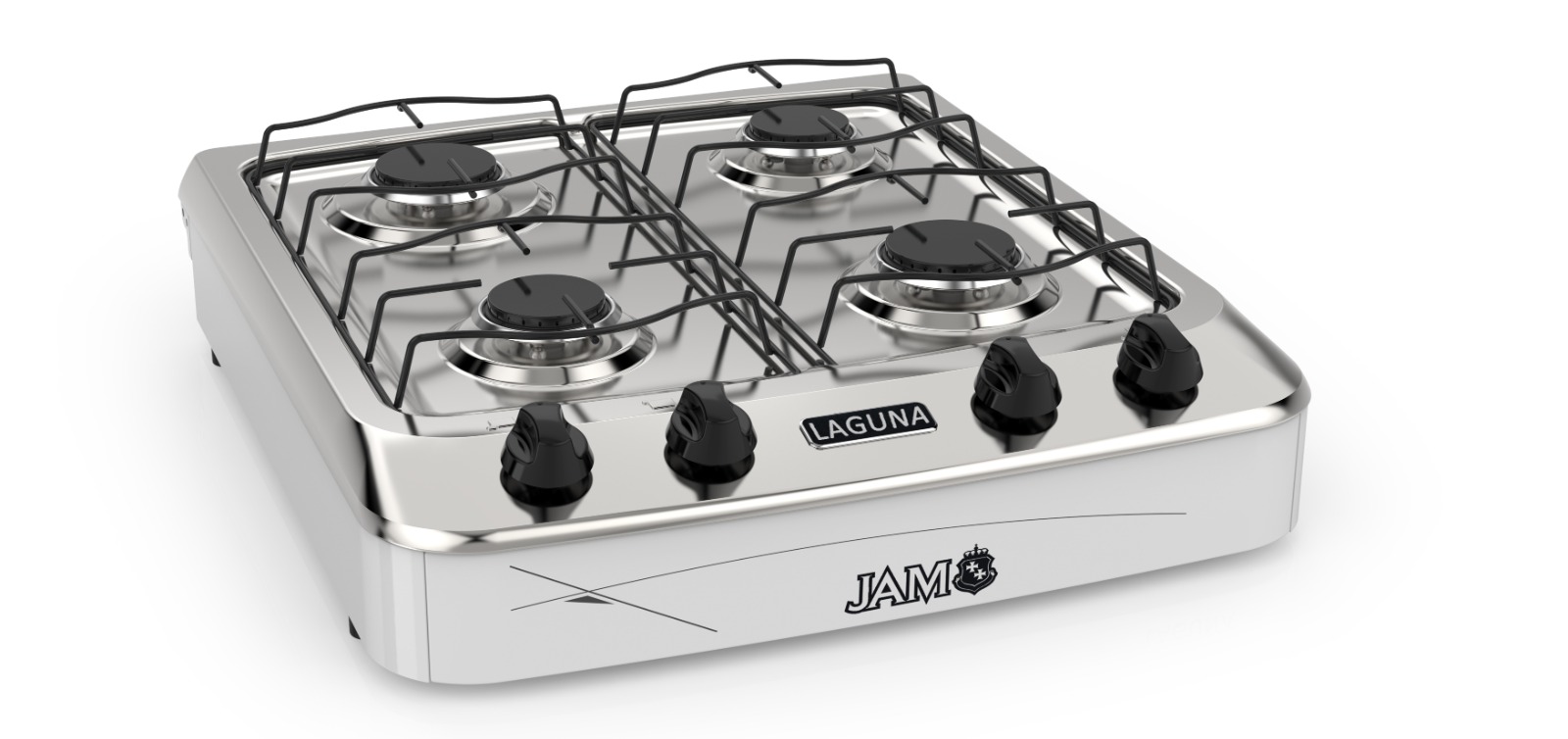 COCINA  ANAFE JAM LAGUNA 4H / MESA INOX / BLANCO / 11850