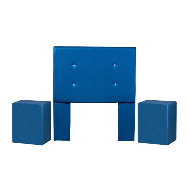 COMBO CABECERA P/ 100X190 + 2 MESITAS JUVENIL CELESTE KOALA