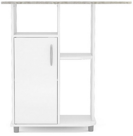 MESA DE PLANCHAR POLITORNO LUCENA C/ ORGANIZADOR Y SOPORTE P/PLANCHA BLANCO 3482