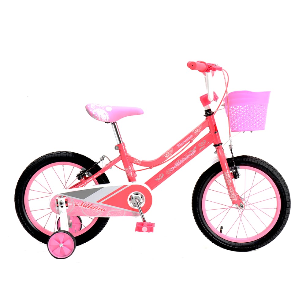 BICI MILANO FIORENZA ARO 16 ROSADO - DE 4 A 5 AÑOS