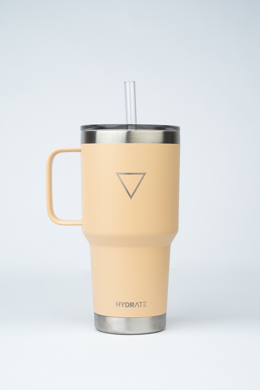 VASO HYDRATE CON PICO Y AGARRE 887 ML BEIGE 7848003724416