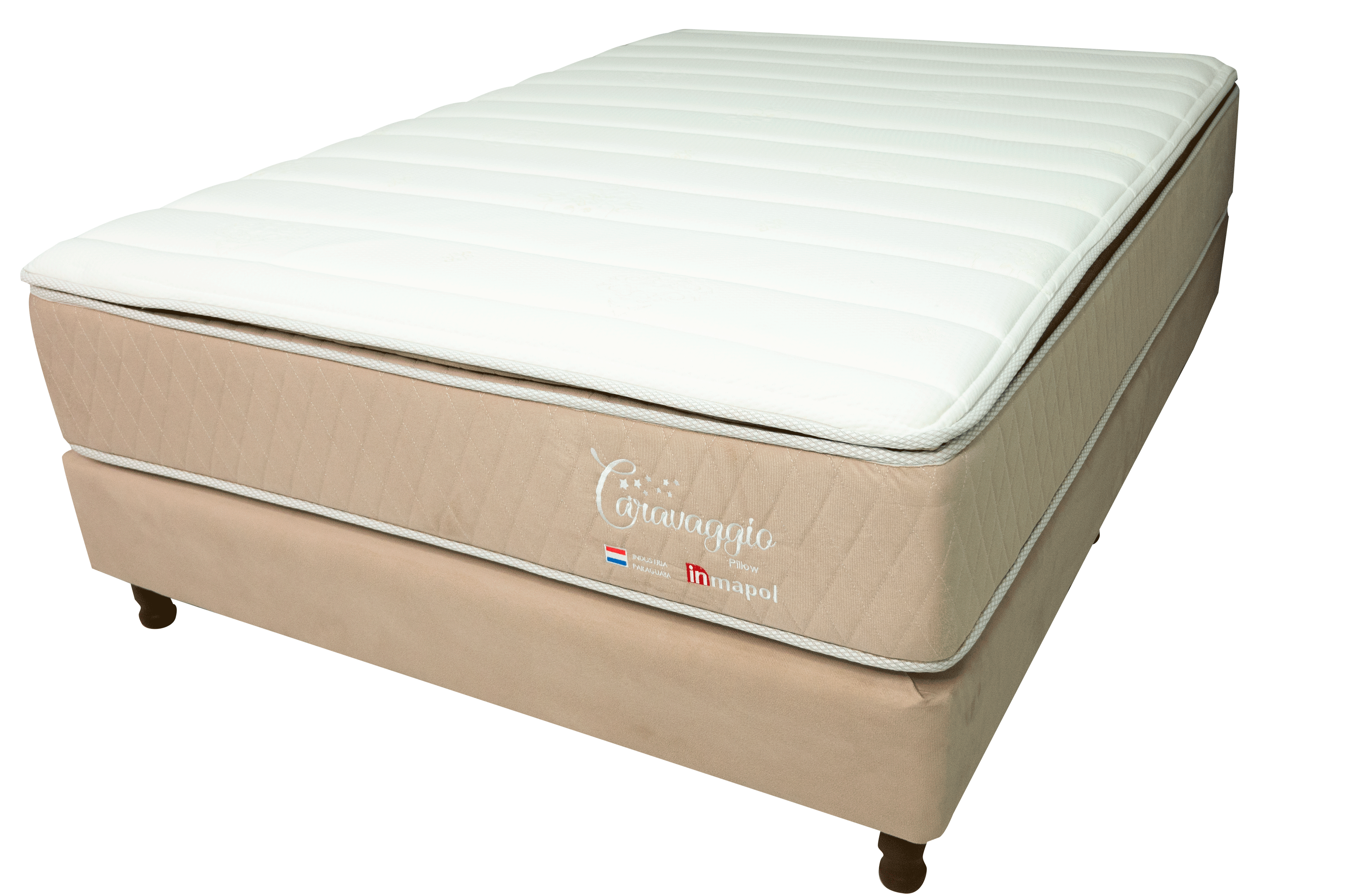 BASE C/COLCHON 160X200 CARAVAGGIO PILLOW BEIGE INMAPOL