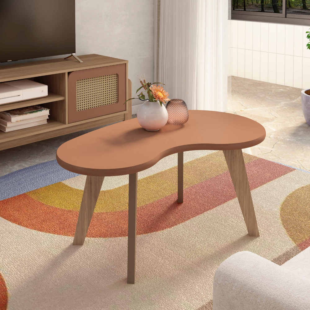 MESA CENTRO ORGANICA TERRACOTA MOVELMAX