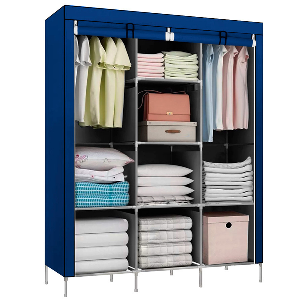 ROPERO DECOTEAM 88130 AZUL - MATERIAL DE TELA RESISTENTE