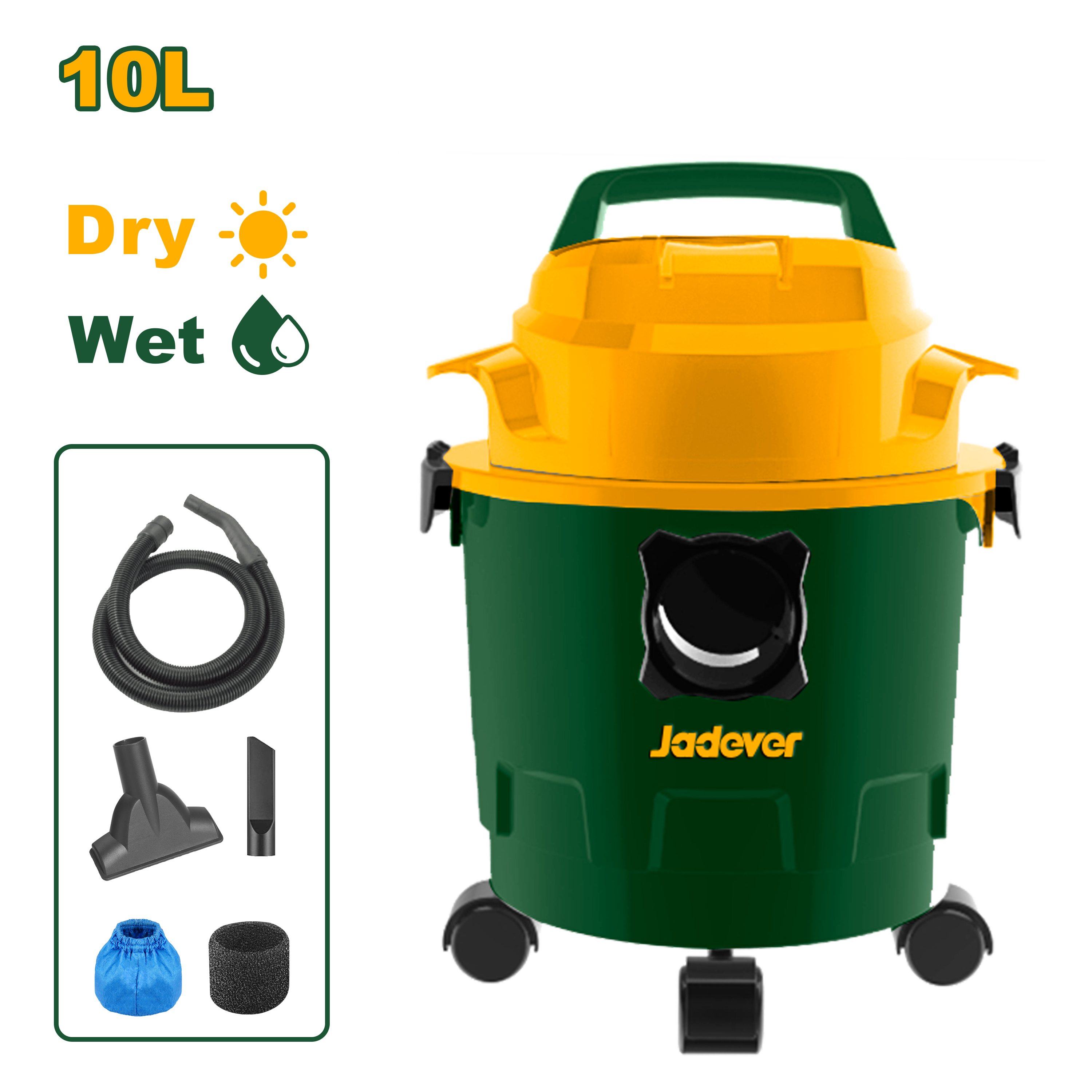 ASPIRADORA ELECTRICA JADEVER 10LT 1000W. JDVR1A10