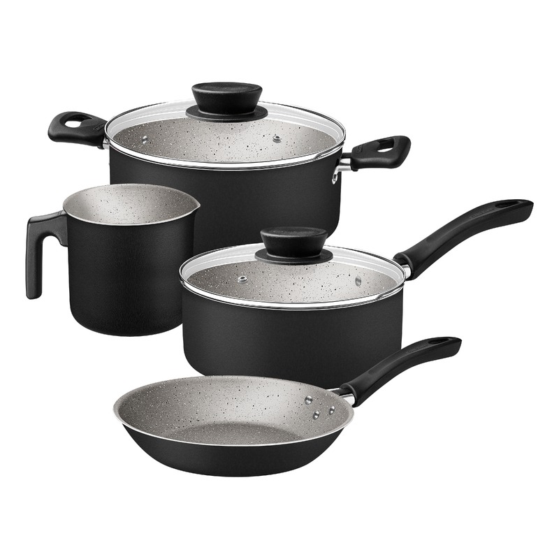 JUEGO DE OLLAS TRAMONTINA LINZ 4PZ COLOR NEGRO 004 T282995