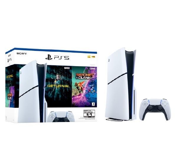 CONSOLA PS5 PLAYSTATION  5 STANDAR SONY SLIM - Incluye 2 juegos (Returnal + Ratchet & Clank)