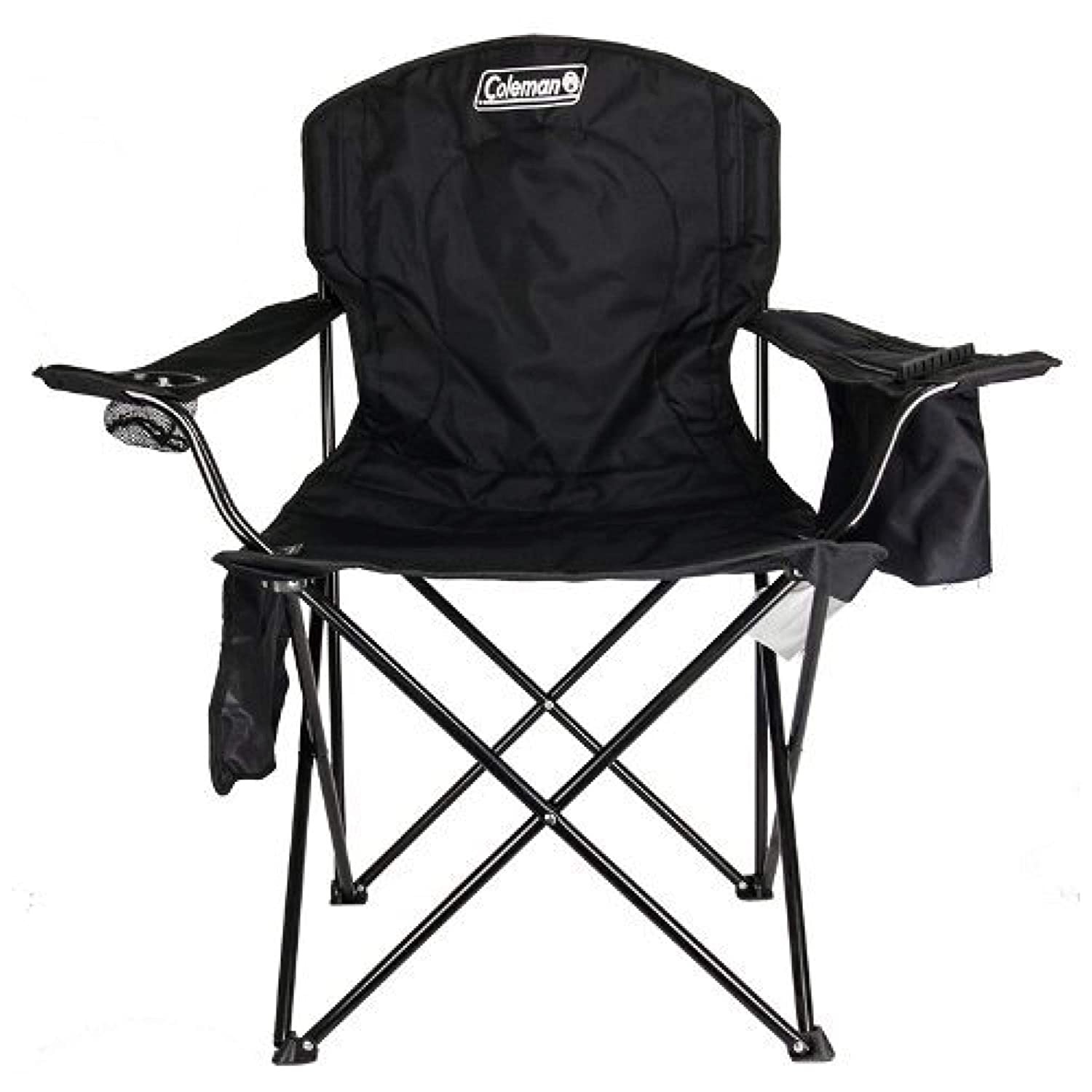 SILLA PLEGABLE COLEMAN CON HIELERA Y PORTAVASO COLOR NEGRO C001581