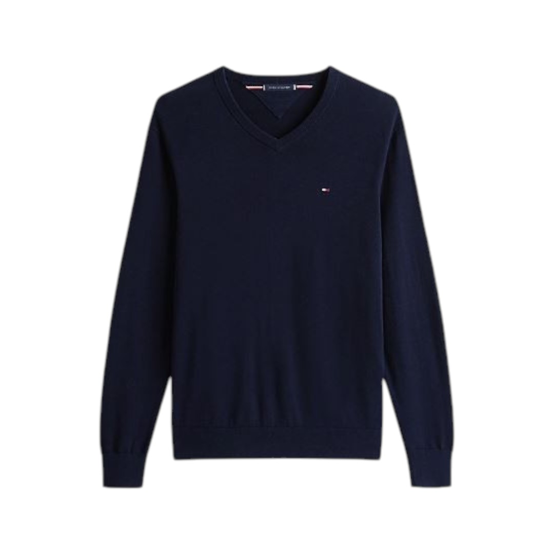 ABRIGO SWEATER CLASICO TOMMY HILFIGER C/V CAB.-DESERT SKY- TALLE XL