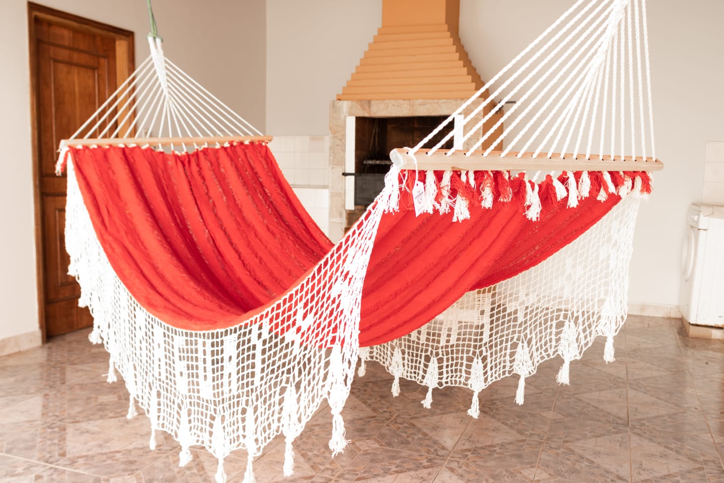 HAMACA RELAJANTE DOBLE PALO ROJO G