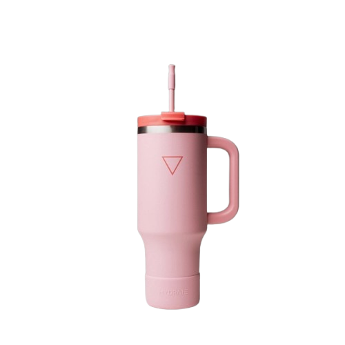 VASO HYDRATE SUNBEAM 1183 ML ROSADO PASTEL C/ PAJITA