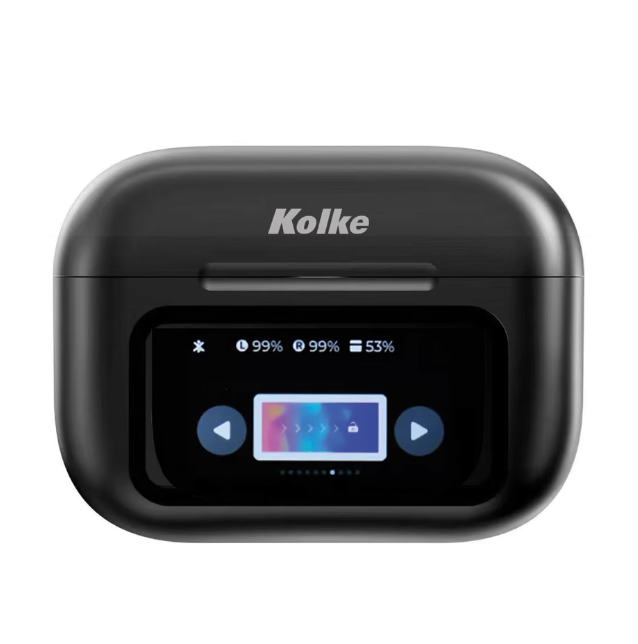 AURICULARES KOLKE TWS LCD ANC+ENC COLOR NEGRO KAB-719