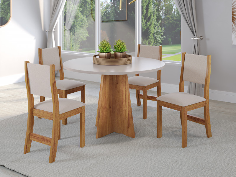 JUEGO DE COMEDOR ALTEZZA 4 SILLAS  BRISA SLIM