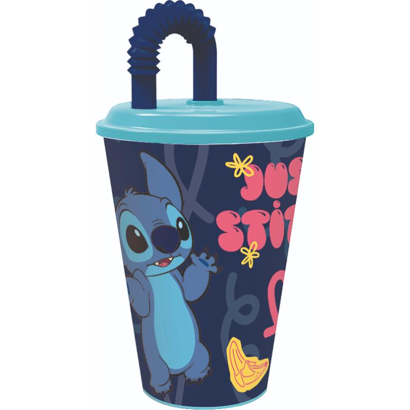 VASO CON PAJITA 430 ML STITCH STOR 8412497750306